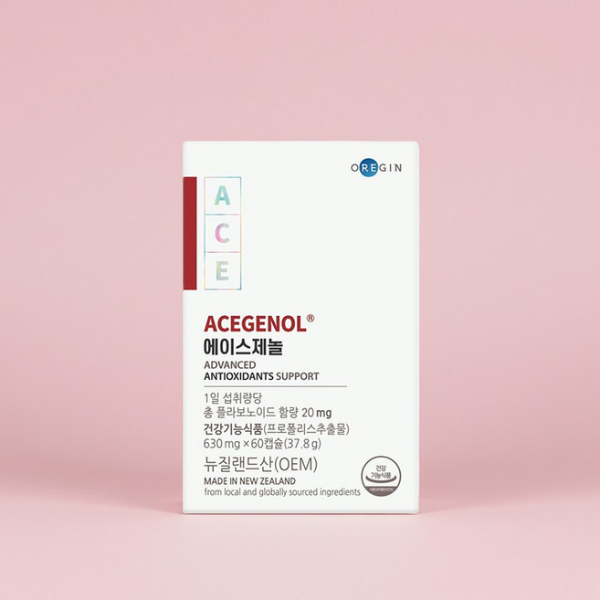 오레진 에이스 제놀 항산화 그린 프로폴리스 활성산소제거 영양제, 1박스, 60정