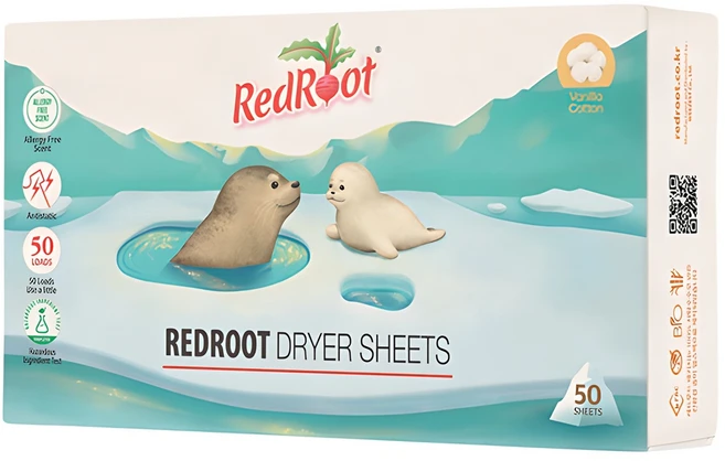 레드루트 건조기 시트 섬유유연제 바닐라코튼향 본품, 50매, 1개 - 쿠팡