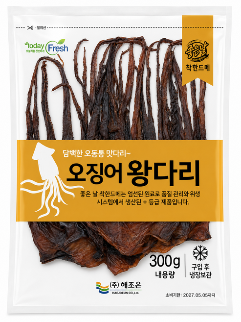 해조은 담백 오동통 오징어 왕다리 300g, 1개, 300