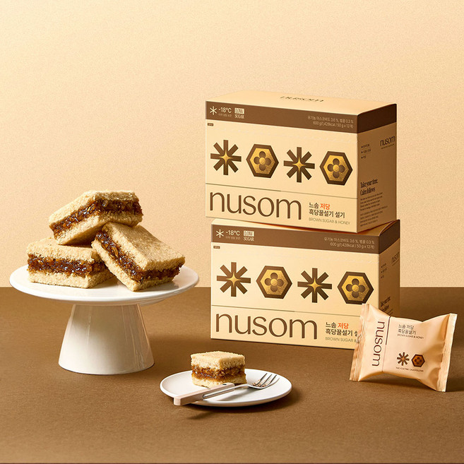 느솜 저당 흑당꿀설기, 12개, 50g