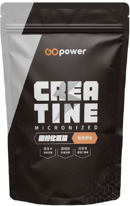 GOpower 微粉化一水肌酸 經典原味, 400g, 1個