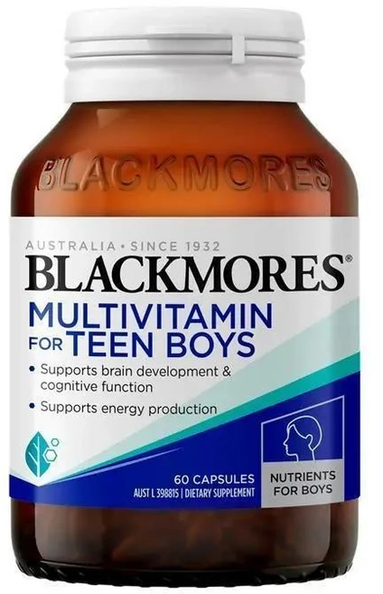 호주 블랙모어스 Blackmores Multivitamin for Teen Boys 10대 남자 청소년 멀티비타민 캡슐, 4개 - 쿠팡
