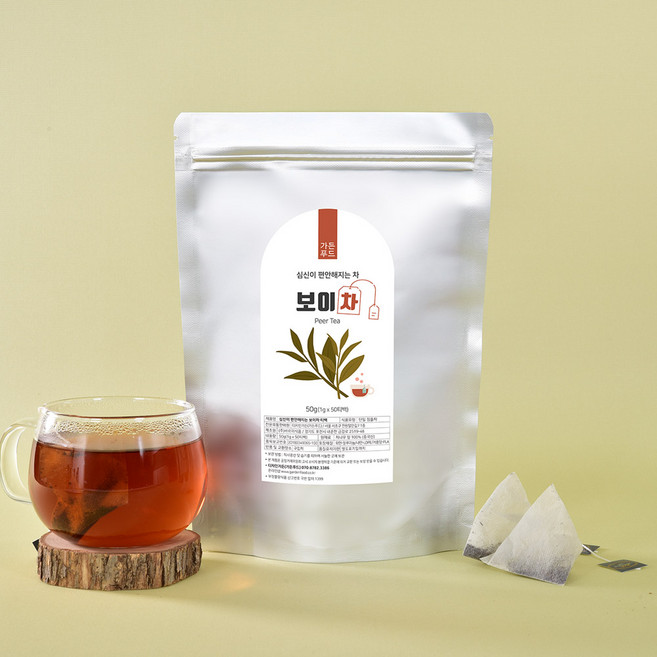 중국명차 김소형원방의 보이차 100티백, 1개, 100개입, 1g