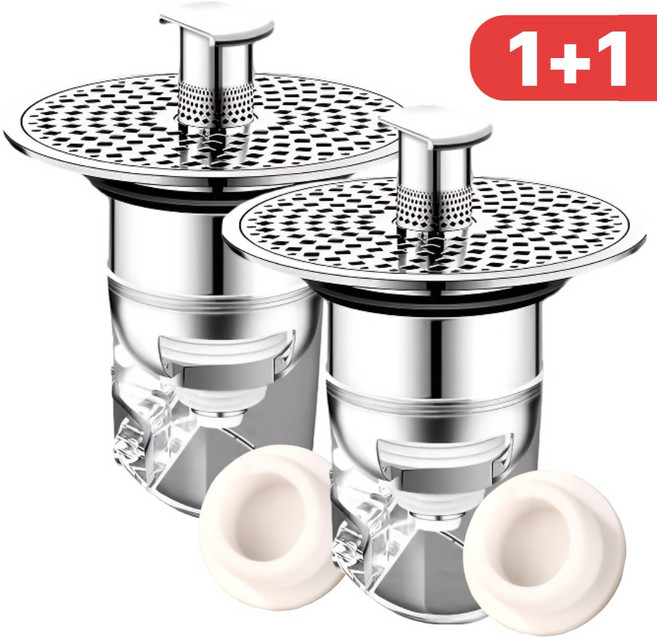 VIENR 역류방지엔 세면대마개 세면대물마개 세면대트랩 벌레냄새차단, 2개