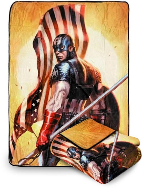 Marvel Legends 플리스 담요 - 스파이더맨 캡틴 아메리카 울버린 악당이 특징인 부드러운 152.4 x 127cm(60 x 50인치) 담요 - 남아 여아 및 성
