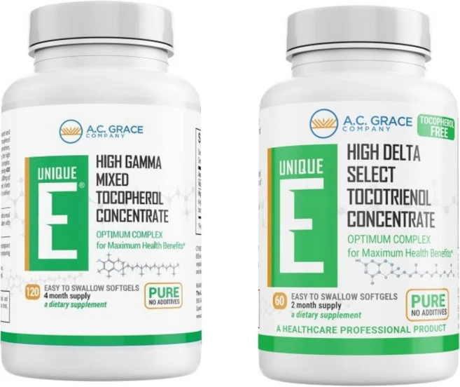UNIQUE E A.C. Grace Company Mixed Tocopherols Concentrate Softgel 120 Count and Tocotrienols Tocop, UNIQUE E A.C. Grace Company Mi, 1개, 120정 - 쿠팡