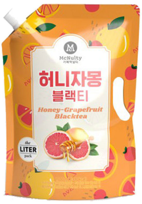 맥널티 아이스 허니자몽 블랙티 1리터 묶음행사, 1L, 1개