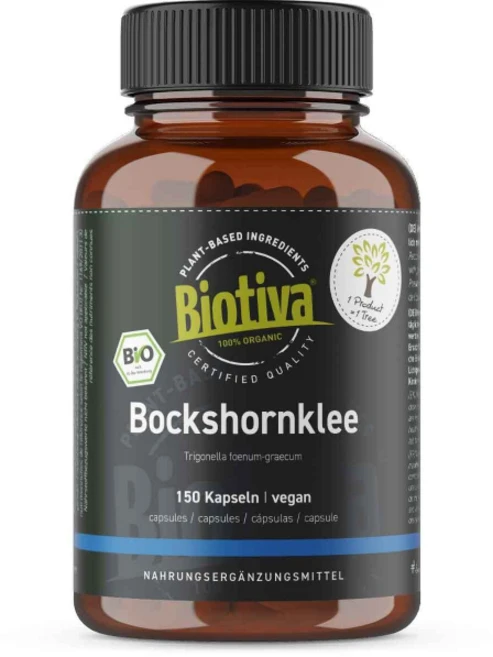 Biotiva 바이오티바 독일 호로파 씨앗 600mg 150캡슐, 1개 - 쿠팡