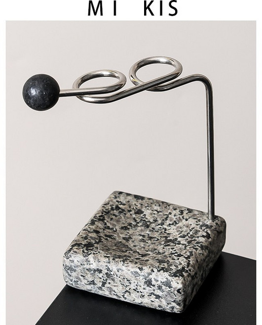 대리석 스톤 고급 칫솔홀더 오브제 인테리어 가정용, 1개, 그레이