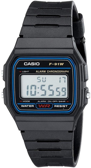 Casio 남성용 디지털 스포츠 시계 (F91W)
