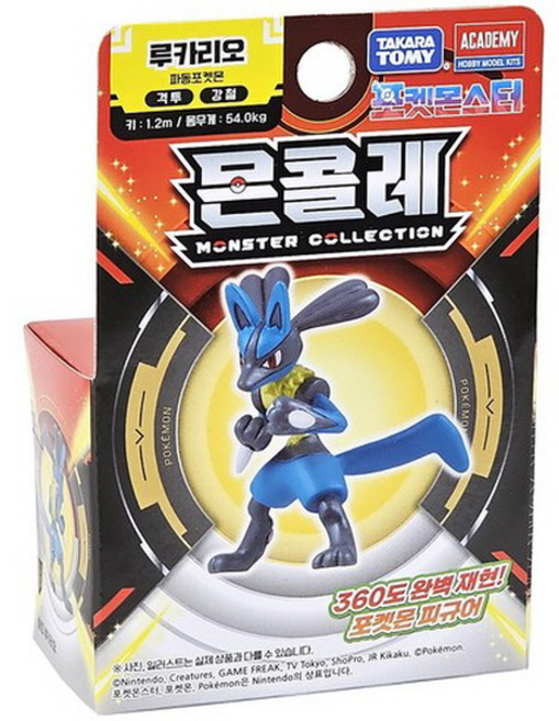포켓몬스터 몬콜레 루카리오 피규어 한국판 정품 미니 피규어, 1개