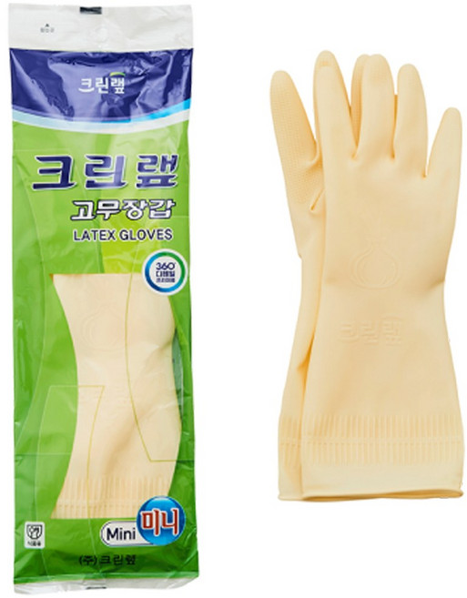 크린랩 고무장갑es, 백색, 미니(XS), 10개