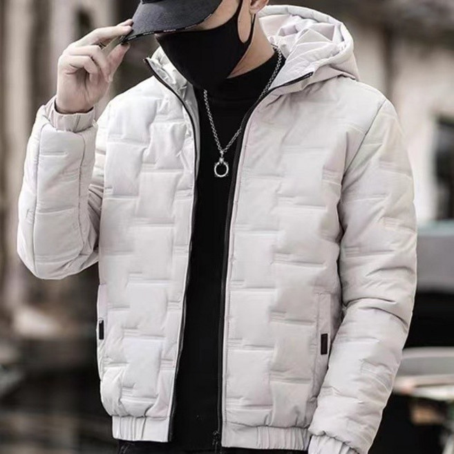 鋪棉保暖外套 男款 冬季連帽羽絨棉外套