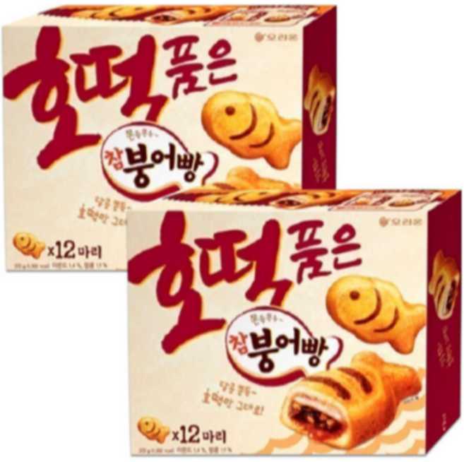 오리온 호떡 품은 참붕어빵 달콤쫀득 호떡맛 그대로, 372g, 2개