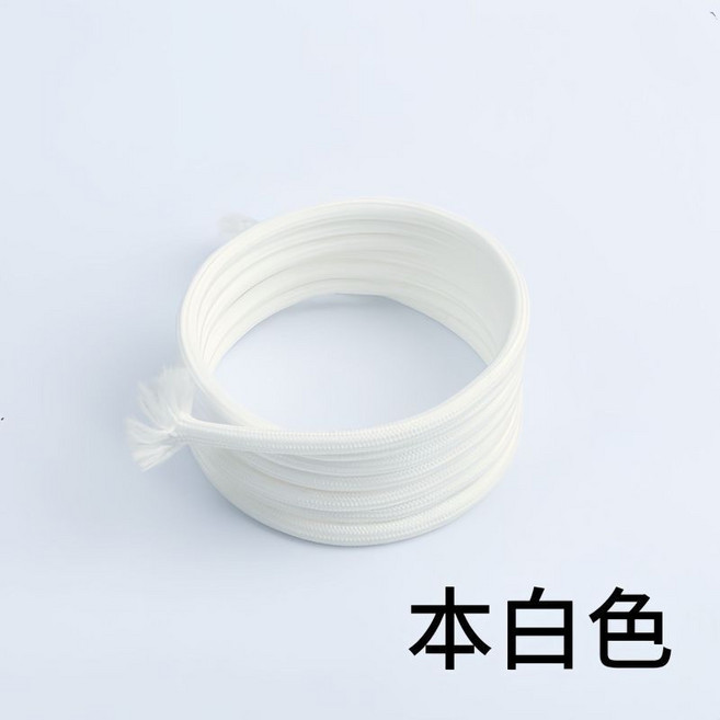 5彩色滌綸繩子跳點傘繩手工包芯圓繩抽繩鑰匙扣編織繩包掛件 副廠商品, 甜白純色, 1個