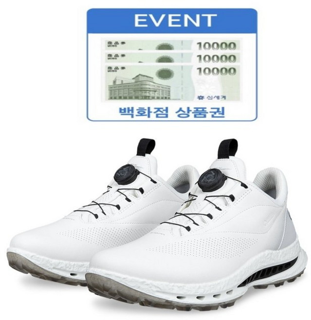 백화점 골프샵 ▶상품권 증정 ◀ ECC 에코코리아 GLF 바이옴 C5 BA 132614 골프화, 39(250), 화이트