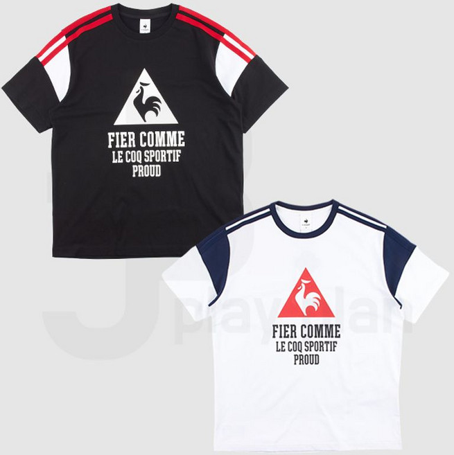 르꼬끄 공용 루즈핏 선데이 컬러블록 반팔 티셔츠 QQ123LRS36