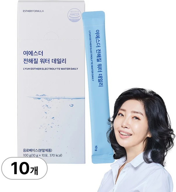 [본사직영] 여에스더 전해질 워터 데일리(비타민&아미노산 6종에 타우린까지!) 국민영양 프로젝트, 10개, 100g - 쿠팡
