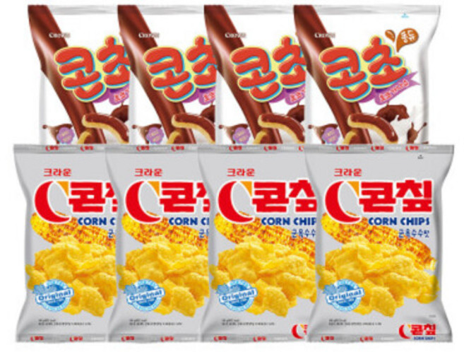 크라운 콘칲 148g x 4봉 + 콘초 135g, 1개