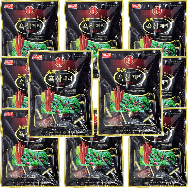고려 흑삼 제리 200g x10봉 흑삼젤리 간식 사탕, 10세트