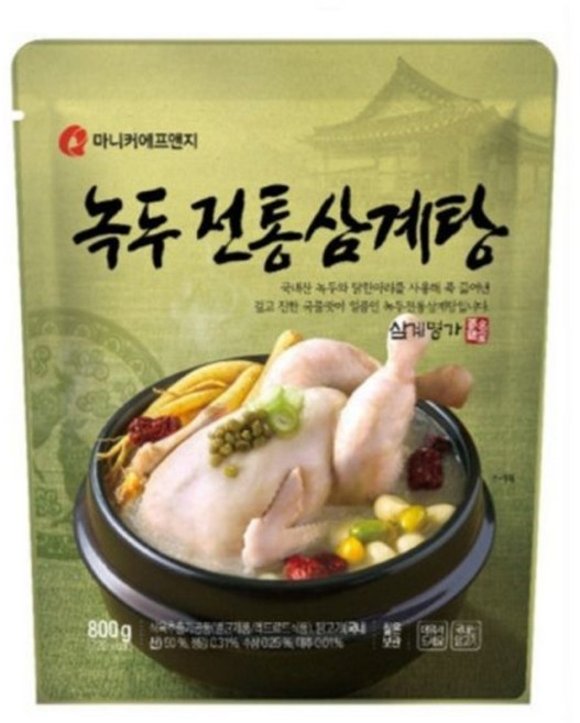 마니커 녹두 전통 삼계탕 800g, 5개