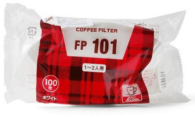 칼리타 여과지 커피필터 화이트 100매 (FP101) 핸드드립 칼리타필터 1인용필터 커피용품 홈카페, 1개, 1개