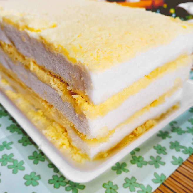 노란시루떡 제사용 떡 녹두찰편 팥찰편 제사편, 2.녹두멥쌀편(3켜), 컷팅O (식사대용), 맛약과(5개입), 1개