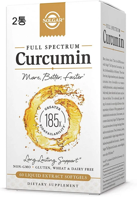 솔가 풀 스펙트럼 강황 커큐민 Turmeric Curcumin, 60정, 2개 - 쿠팡