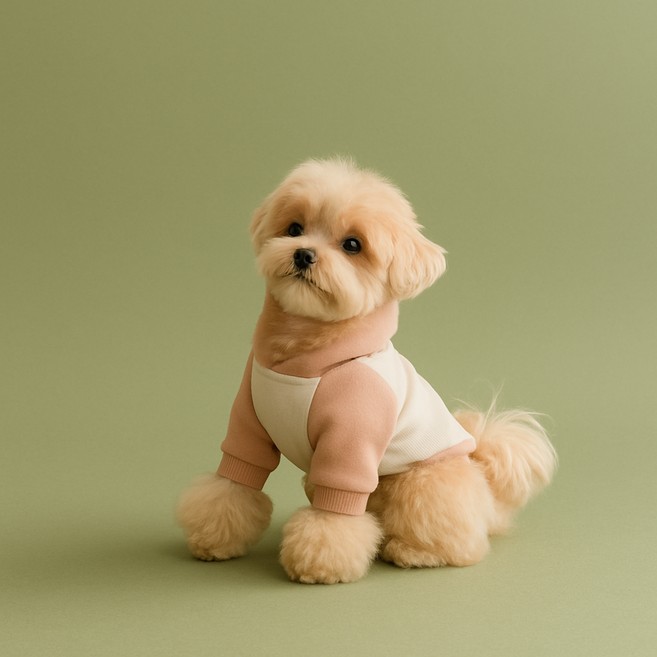 네쎄시드 반려견 후드티 데일리 강아지옷, 1개, 라이트 카키