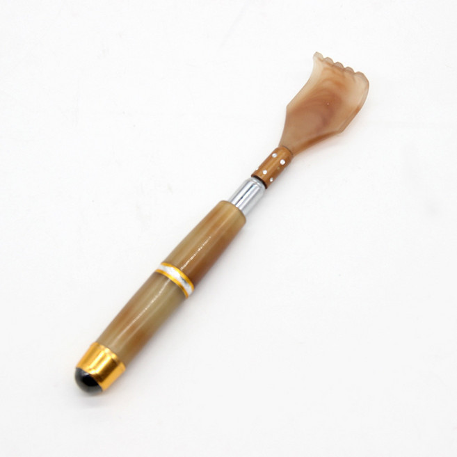 伸縮癢癢撓 磁珠按摩器 抓背耙 抓癢神器, 咖啡色磁珠癢癢撓, 1個