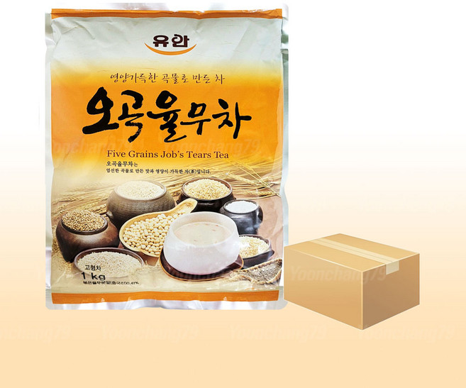 유안 오곡 율무차 1kg x 12개 곡물차 자판기용, 900g, 1개입