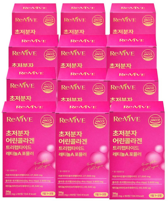 초저분자 어린콜라겐 모발 콜라겐 트리펩타이드 레티놀A 식약청인증 / 12박스 구매시 모발 콜라겐3270 정품증정, 12개, 60정