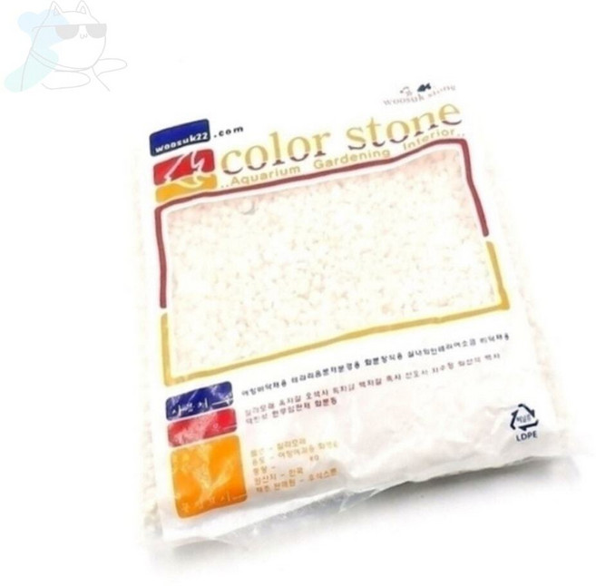 서담스토어 원예 색돌 어항바닥돌 흰색 컬러돌