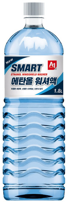 에이원 스마트 에탄올 워셔액 청색, 4개, 1.8L
