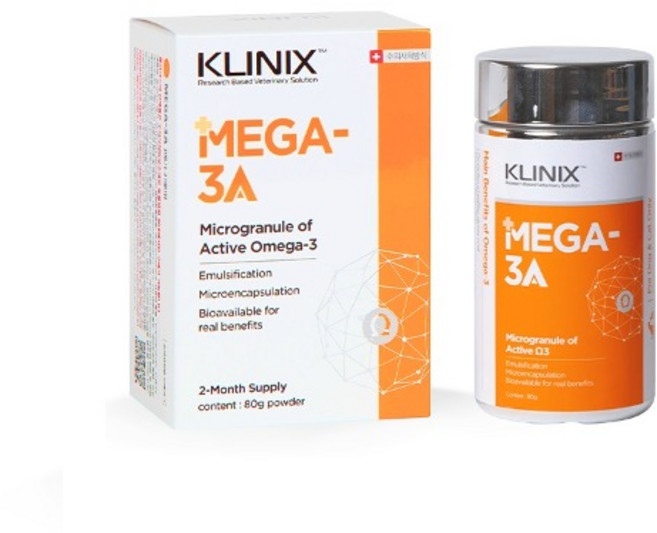 클리닉스 메가3A 80g 강아지 고양이 오메가3 영양제 보조제, 1개