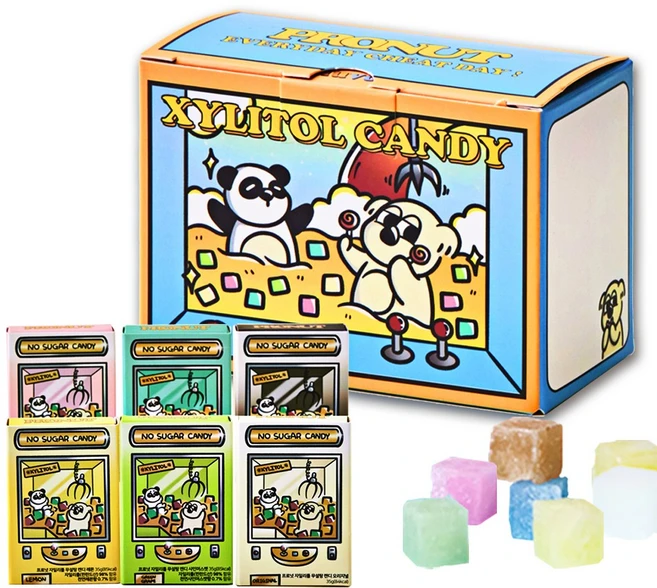 프로넛 무설탕 자일리톨 캔디 6종, 180g, 1세트 - 쿠팡