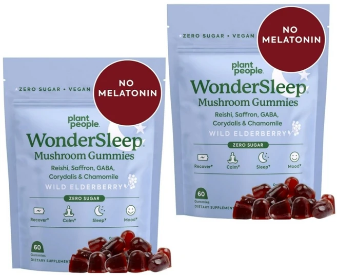 플랜트피플 스트레스 진정 에너지 집중력 수면 보충제 원더슬립 버섯젤리 60개 2팩, 2개 - 쿠팡