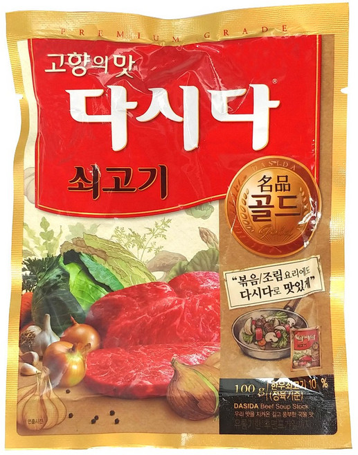 CJ 다시다 명품골드, 100g, 4개