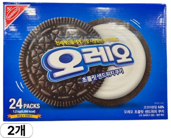 동서 오레오 화이트 샌드위치 쿠키, 1.2kg, 2개