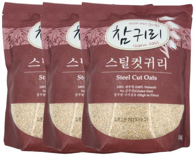 참귀리 스틸컷귀리, 1kg, 3개