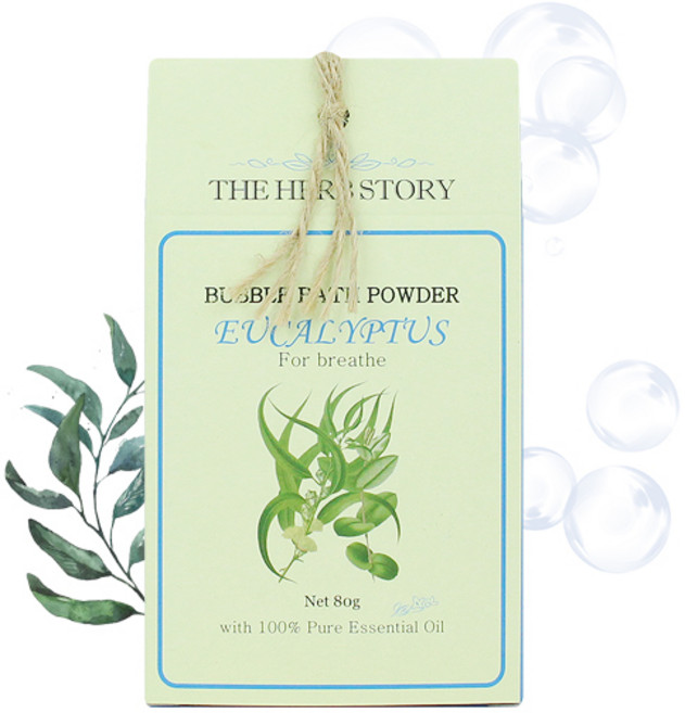거품입욕제 커플입욕제 더허브스토리 바스파우더 유칼립투스 80g, 1개