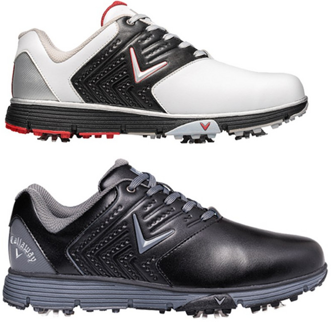 (캘러웨이코리아)캘러웨이 쉐브 멀리건 남성용 골프화 M574 40(3가지색상), 화이트(블랙), 260