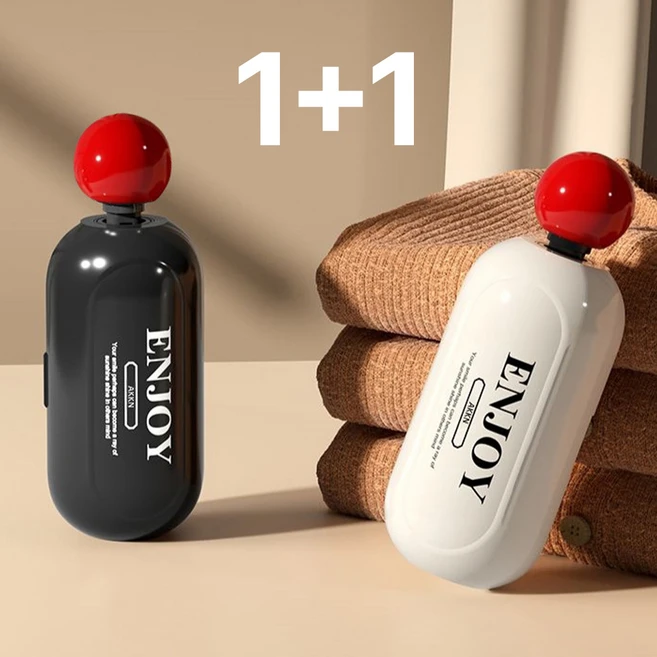 로이슨 휴대용 2in1 돌돌이 털제거 먼지 빗 보풀제거기 블랙&화이트, 2개 - 쿠팡