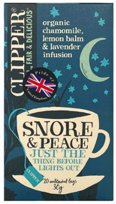 클리퍼 유기농 스노어 앤 피스 허브티, 20개입, 9개, 1.5g