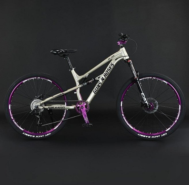 입문용 BMX 자전거 산악 오프로드 익스트림 성인 학생 유압브레이크, 1개, 168cm, 골드 10단 싱글숄더 오일브레이크 26인치