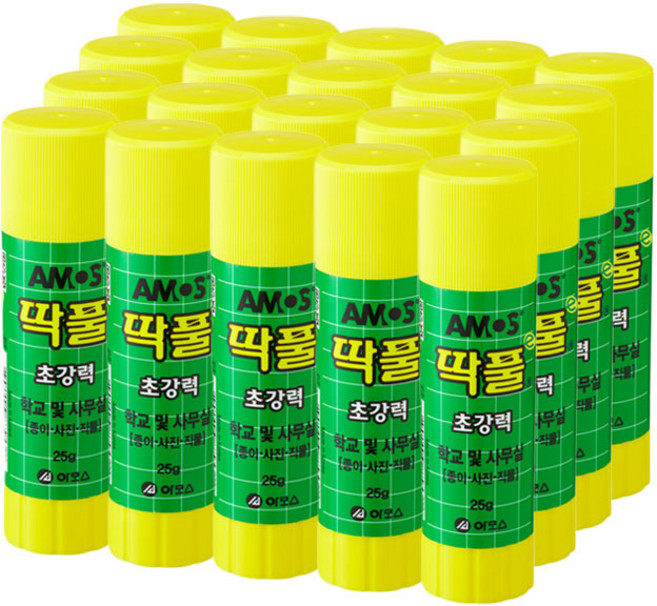 아모스 초강력 딱풀 풀, 25g, 20개