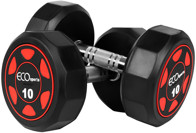 에코스포츠 고중량 12각 파워 덤벨 아령, 2개, 10kg