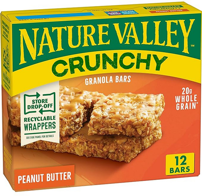 네이쳐밸리 크런치 그래놀라 바 피넛버터 6개입 홀 그레인, 253g, 1개