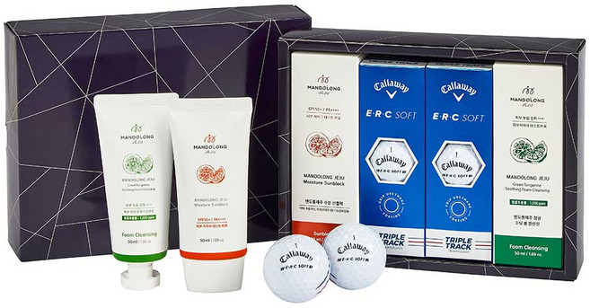 맨도롱제주골프세트 캘러웨이6구+기능성 감귤 선블럭 50ml+청귤 폼클린징 50ml, 1개, 1개입, 복합