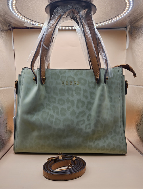X.B.BIRD 豹紋托特包, 綠